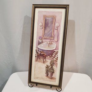 French Bathroom Portrait in Lavender Tones